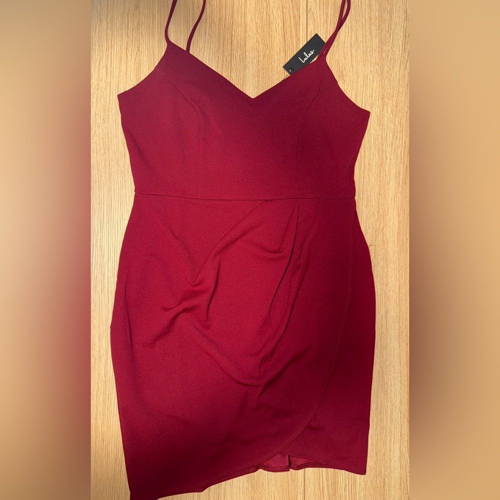 Lulus Wine Red Bodycon Dress